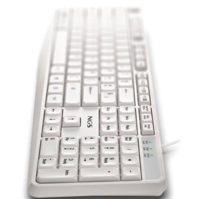 NGS Heritage Teclado Blanco QWERTY Español USB